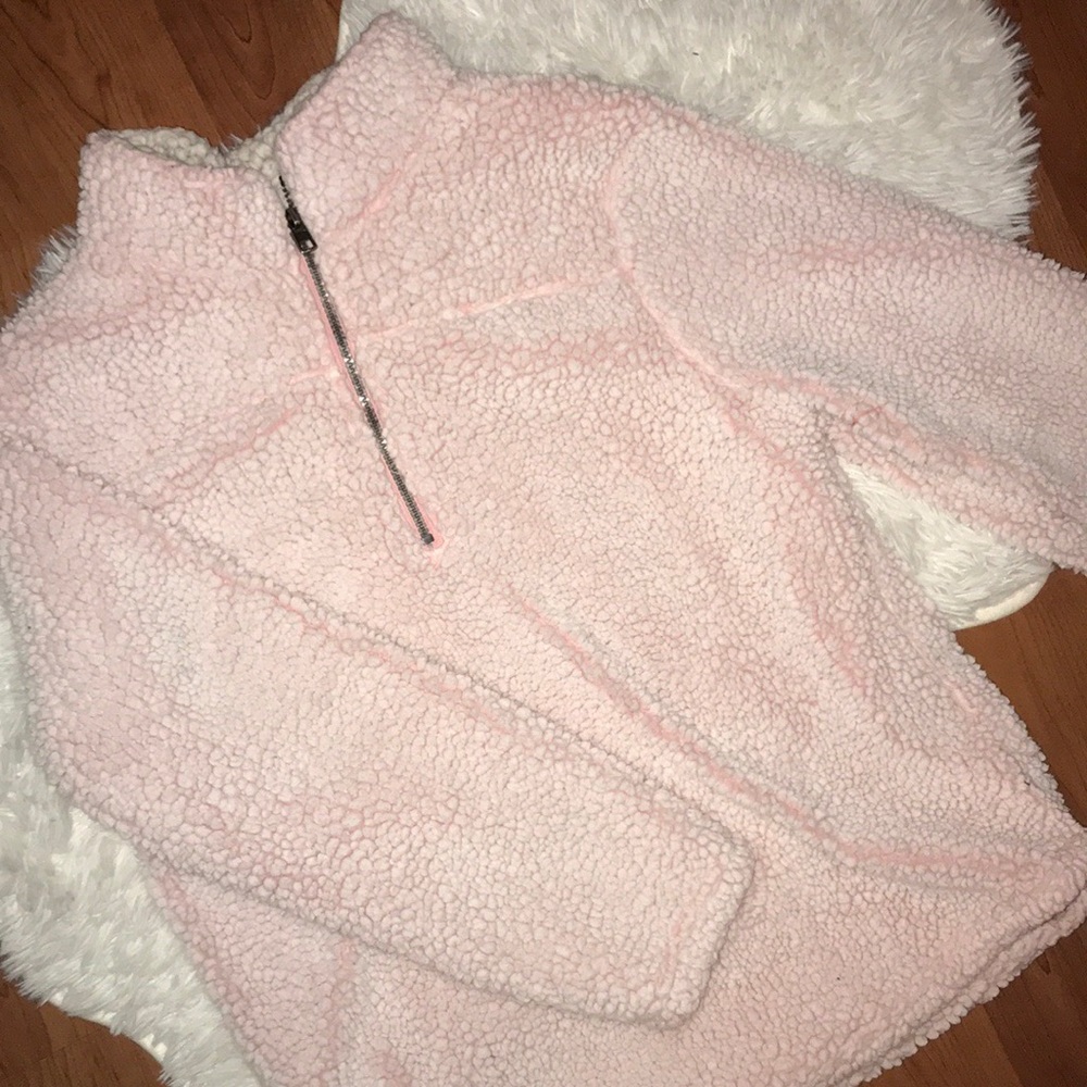 Baby Pink cozy Sherpa pullover